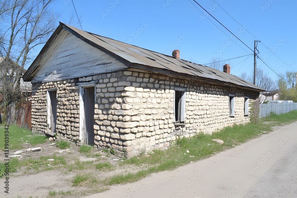 Old Stone House Rural Abandoned Building Exterior Old Stone House Rural Abandoned Building Exterior