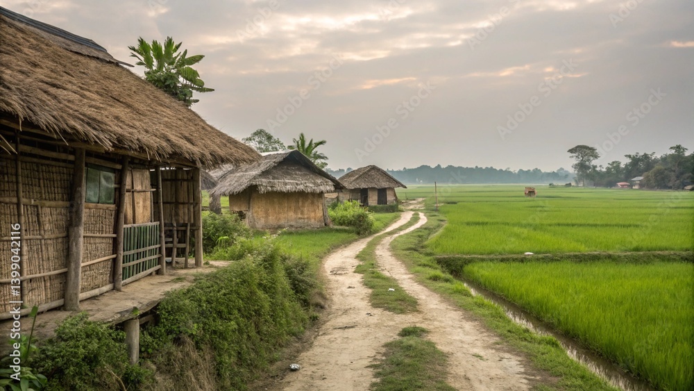 Bangladeshi traditional house in the village Bangladeshi traditional house in the village