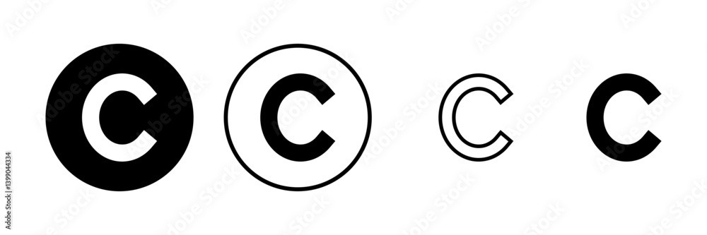 Copyright icon vector illustration. copyright sign and symbol Copyright icon vector illustration. copyright sign and symbol