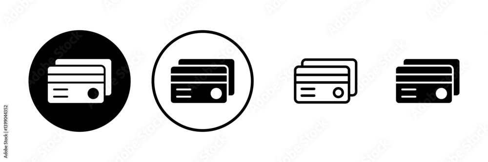 Credit card icon vector illustration. Credit card payment sign and symbol Credit card icon vector illustration. Credit card payment sign and symbol