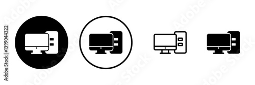 Computer icon vector illustration. computer monitor sign and symbol