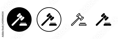 Gavel icon vector illustration. judge gavel sign and symbol. law icon. auction hammer