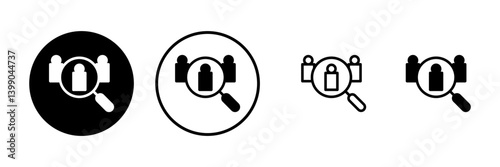 Hiring icon vector illustration. Search job vacancy sign and symbol. Human resources concept. Recruitment