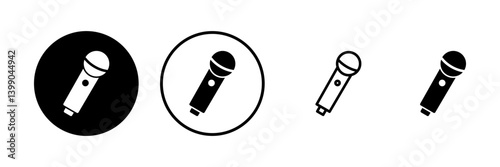 Microphone icon vector illustration. karaoke sign and symbol