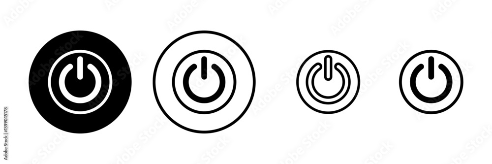 Power icon vector illustration. Power Switch sign and symbol. Electric power Power icon vector illustration. Power Switch sign and symbol. Electric power