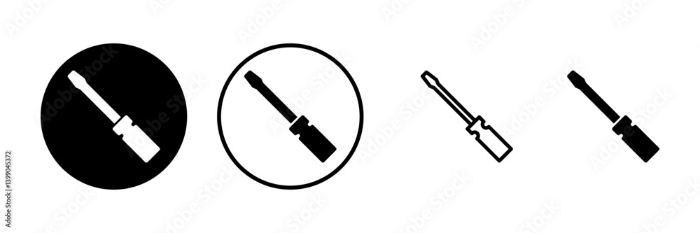 Screwdriver icon vector illustration. tools sign and symbol Screwdriver icon vector illustration. tools sign and symbol