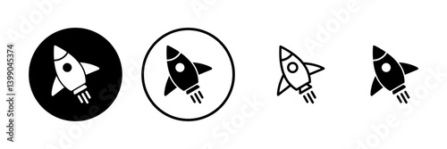 Rocket icon vector illustration. Startup sign and symbol. rocket launcher icon