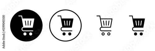 Shopping icon vector illustration. Shopping cart sign and symbol. Trolley icon