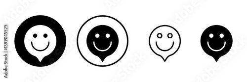 smile icon vector illustration. smile emoticon icon. feedback sign and symbol