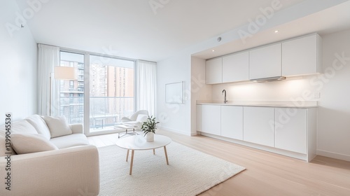 Modern, bright apartment interior