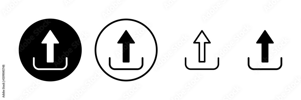Upload icon vector illustration. load data sign and symbol Upload icon vector illustration. load data sign and symbol