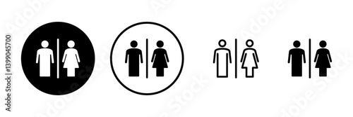 Toilet icon vector illustration. Girls and boys restrooms sign and symbol. bathroom sign. wc, lavatory