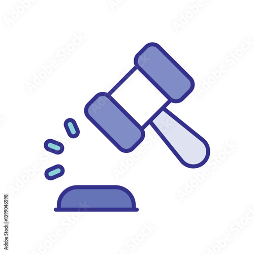 Judicial Info icon vector stock illustration