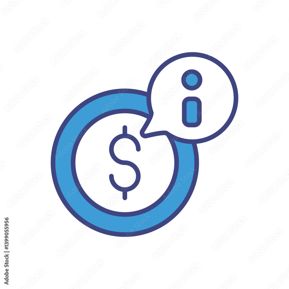 Financial Info icon vector stock illustration Financial Info icon vector stock illustration