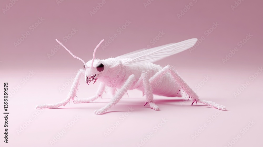 Pink insect, 3D render