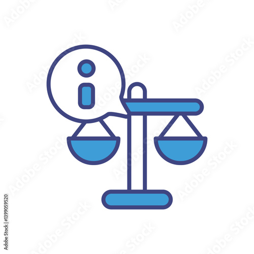 Legal Info icon vector stock illustration