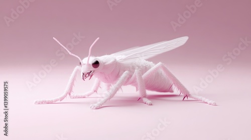 Obraz na płótnie Pink insect, 3D render w salonie