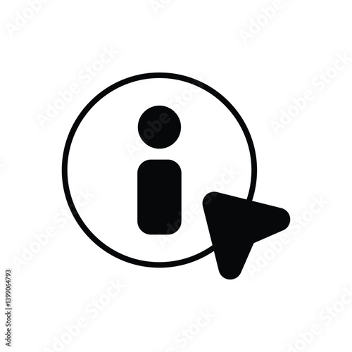Enable Info icon vector stock illustration