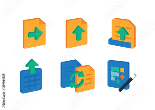 Isometric flat vector set of icons of privacy settings: incognito, data control, block user, cookie settings, app permissions, private browsing, activity log, ad settings. isolated transparent