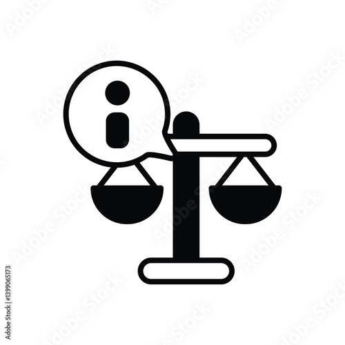 Legal Info icon vector stock illustration