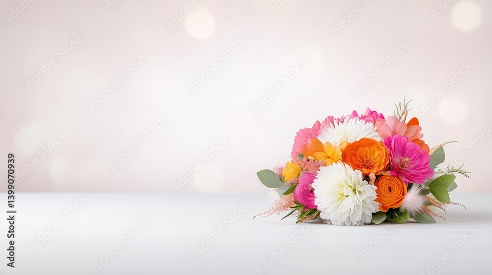 Spring bouquet of vibrant flowers