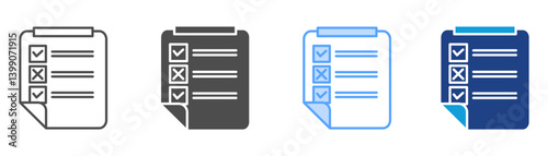 Assessment Icon Set Multiple Style Collection