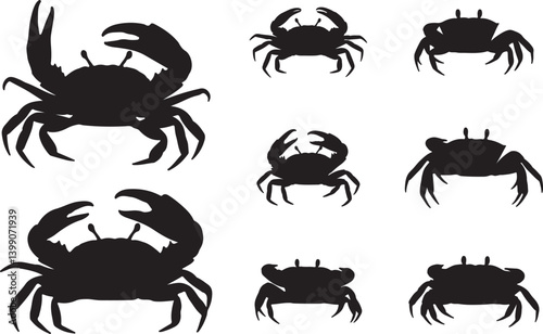 Fiddler Crab Silhouettes