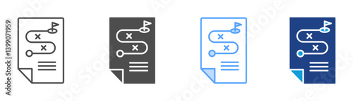 Plans Icon Set Multiple Style Collection