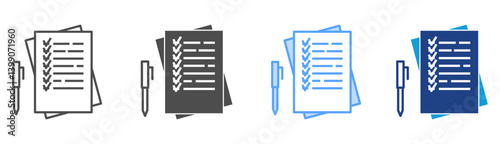 Evaluation Icon Set Multiple Style Collection