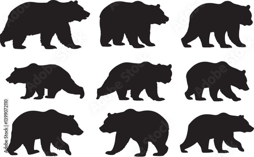Grizzly Bear Silhouettes
