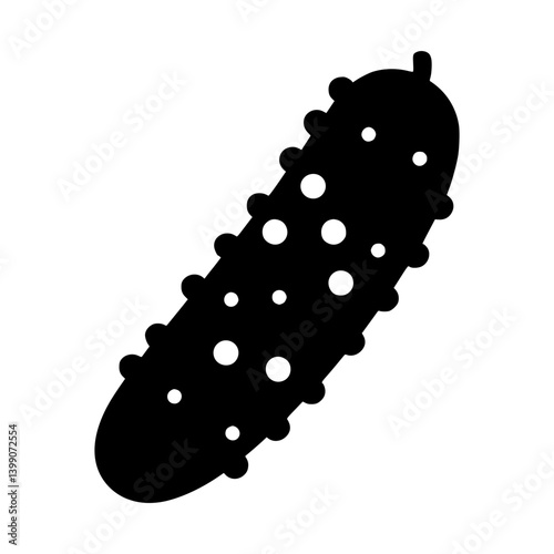 Cucumber Silhouette Icon