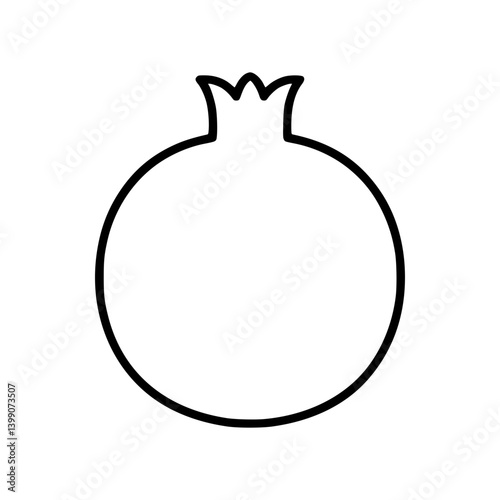 Pomegranate Icon - Line Art