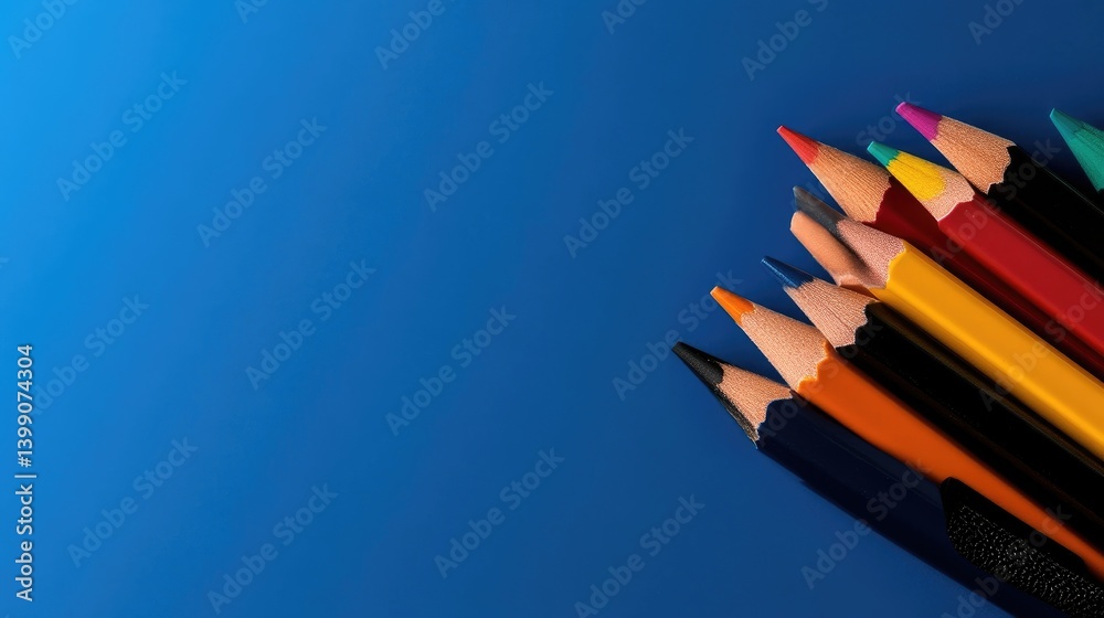 Colored Pencils Clustered
