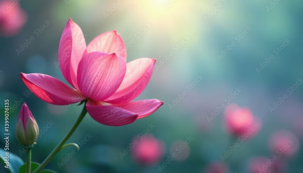 Delicate petals unfold in the wind, movement, petals Delicate petals unfold in the wind, movement, petals