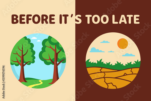 Save the World Vector Design Earth Day Urgency for Action