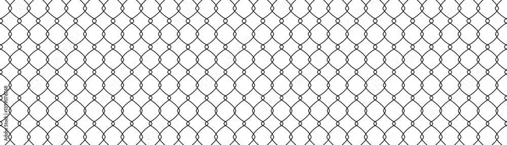 Fototapeta premium Metal chain link fences - Png Transparent Image