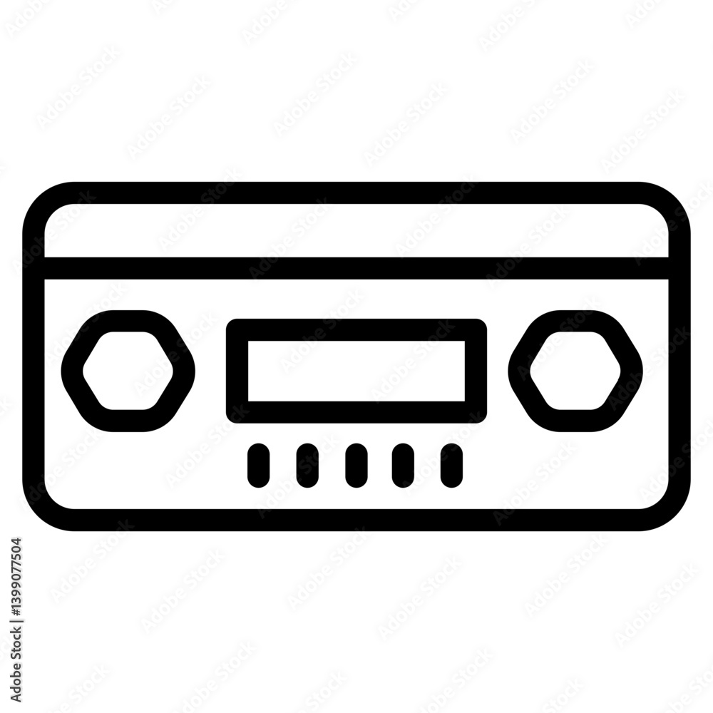 Fototapeta premium Hifi Media Player Line Icon
