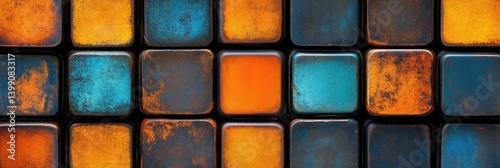 Obraz  z motywem Abstract Square Tiles