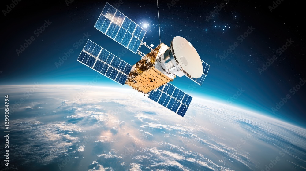 Satellite Orbiting Earth: A Stunning View of Technology in Space