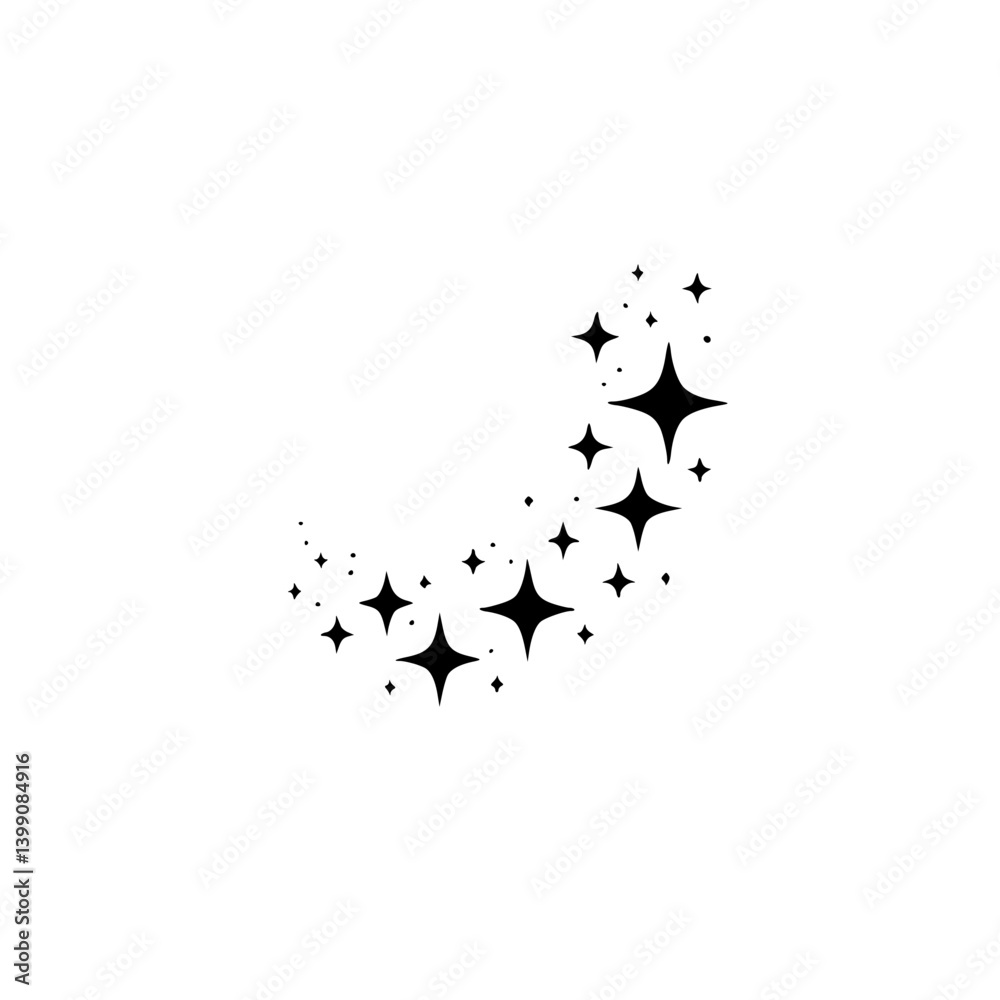 Minimalist Star Burst Illustration: Elegant Design Element Minimalist Star Burst Illustration: Elegant Design Element