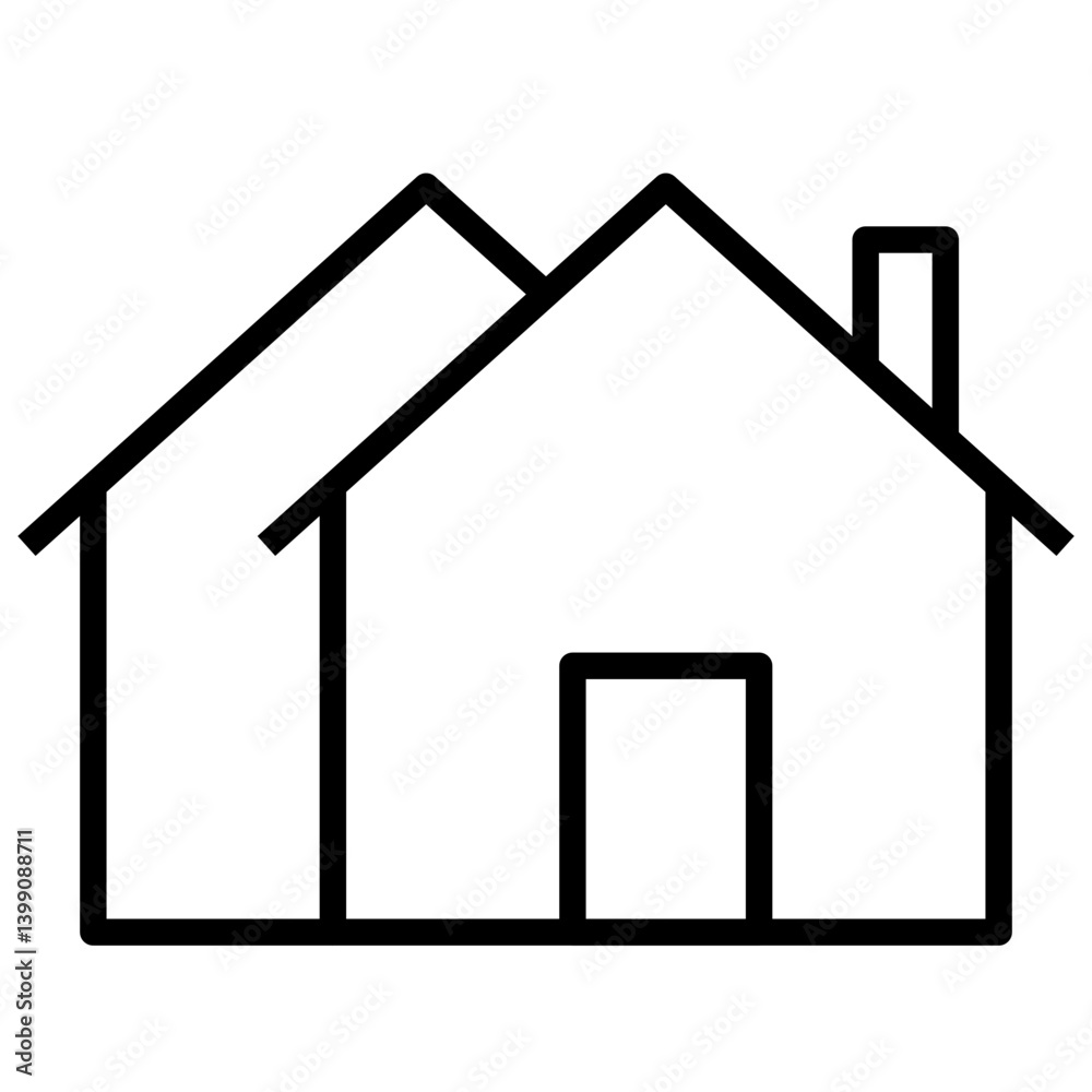 Neighborhood line icon, linear outline icon Neighborhood line icon, linear outline icon