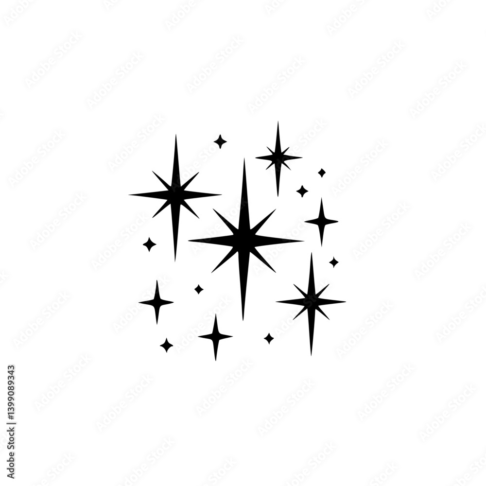 Fototapeta premium Retro Starbursts on White Background