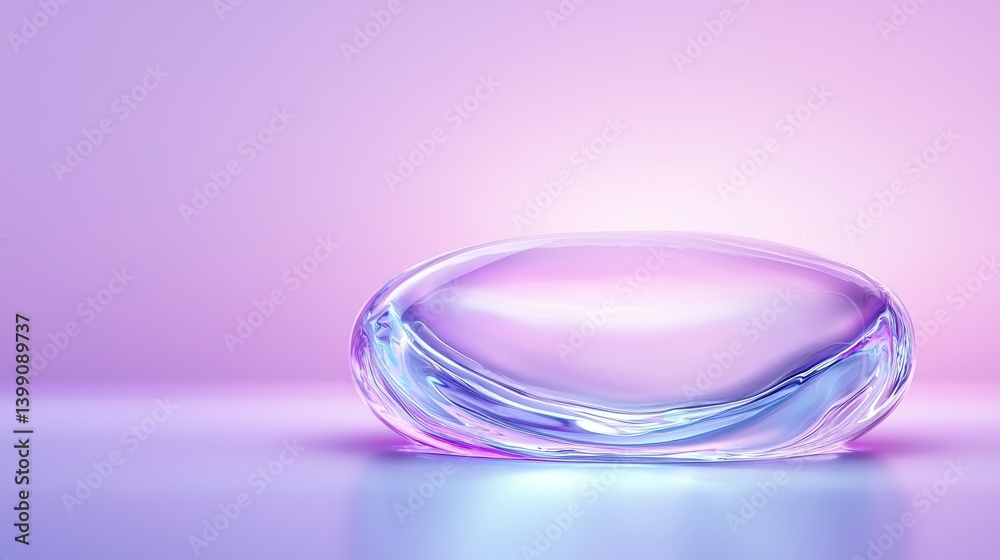 Abstract, fluid, iridescent orb