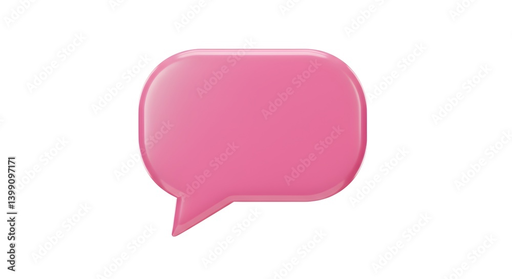 Pink communication bubble expressing modern conversation concept design Pink communication bubble expressing modern conversation concept design