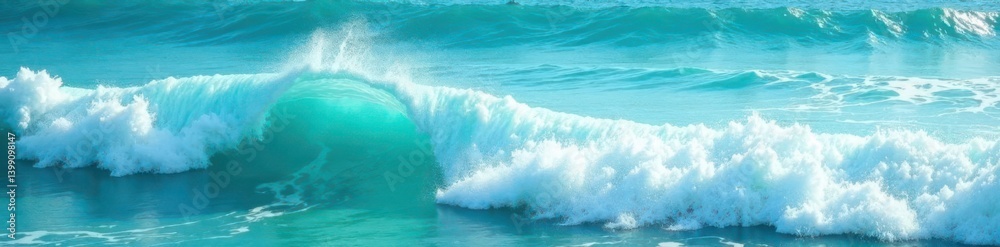 Ocean foam and turquoise wave pattern with white foam, ocean waves, turquoise water Ocean foam and turquoise wave pattern with white foam, ocean waves, turquoise water