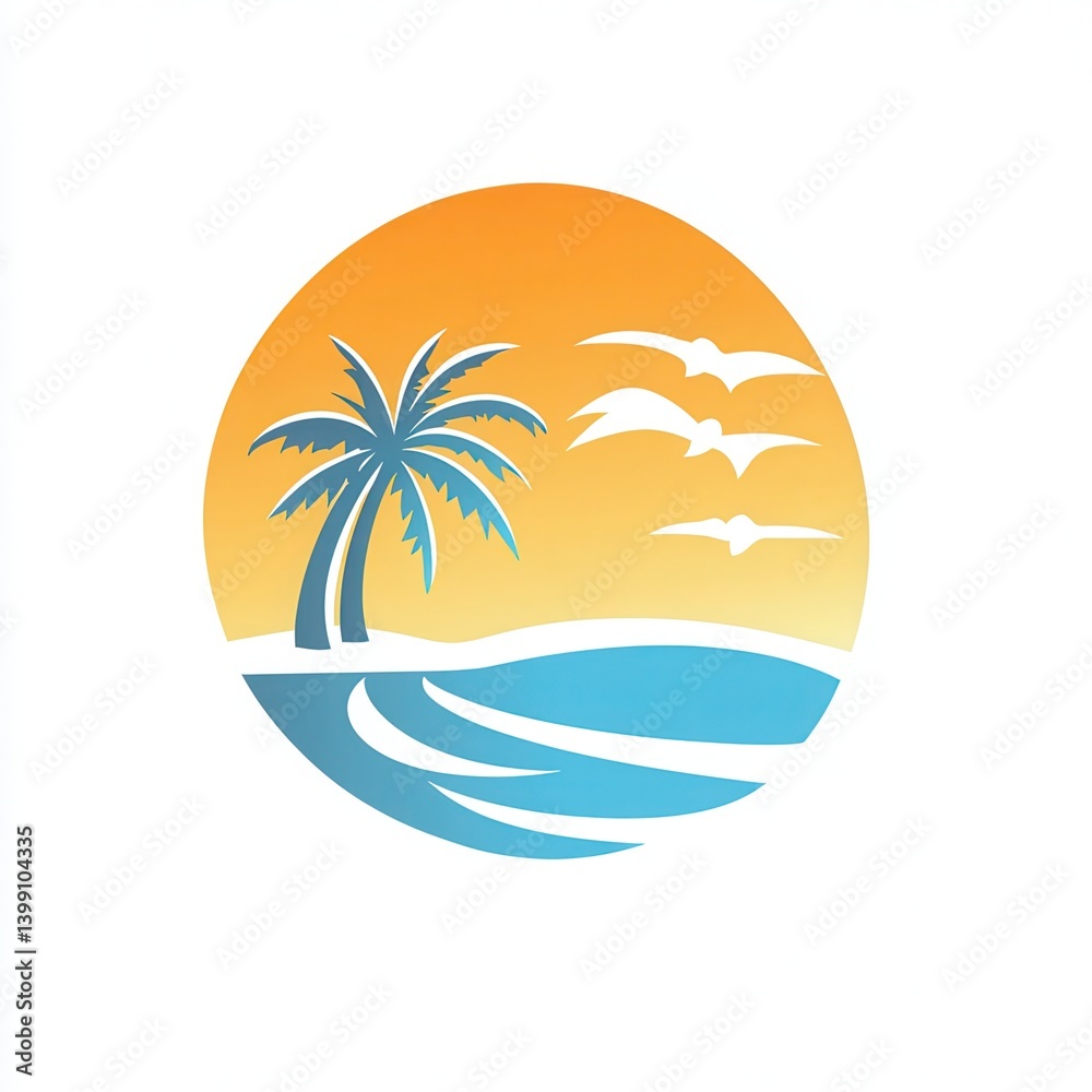 Obraz premium create a logo for rental compa y in FLORIDA. Logo should include beach.