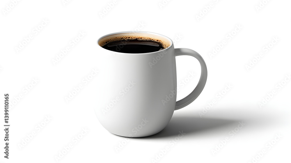 Enjoy Freshly Brewed Coffee in a Stylish White Mug for Morning Bliss Enjoy Freshly Brewed Coffee in a Stylish White Mug for Morning Bliss