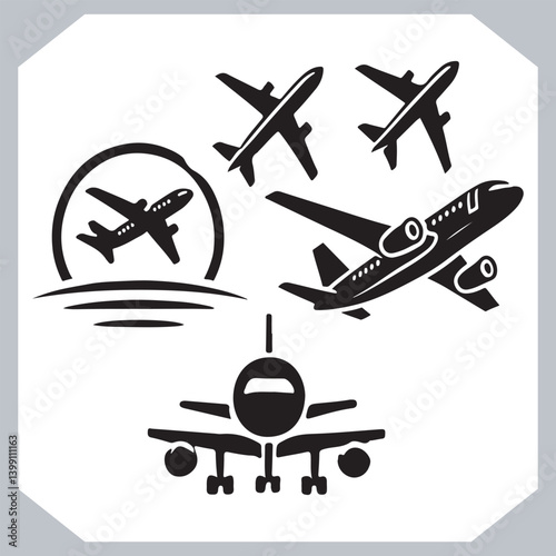Obraz na płótnie Flight Transport Symbol Vector for Website and App Design w salonie