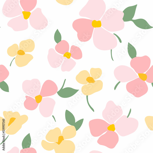 Begonia pattern.Exquisite vector floral patterns.
