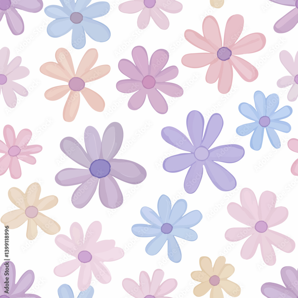 Fototapeta premium Cineraria pattern.Exquisite vector floral patterns.